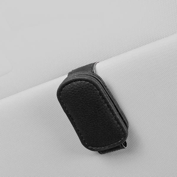 Multifunksjonell bil solskjerm brilleklemme i skinn A3