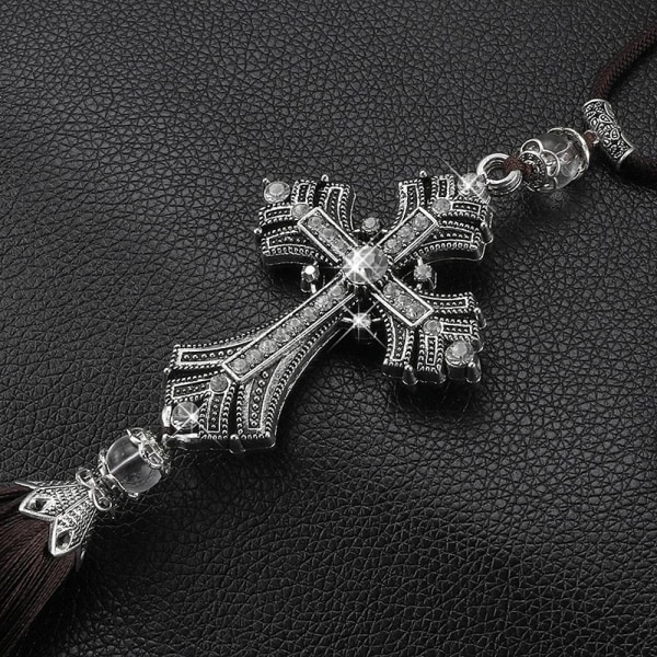 Bilanheng Cross Jesus Car Hanging Ornament Bakspeil H