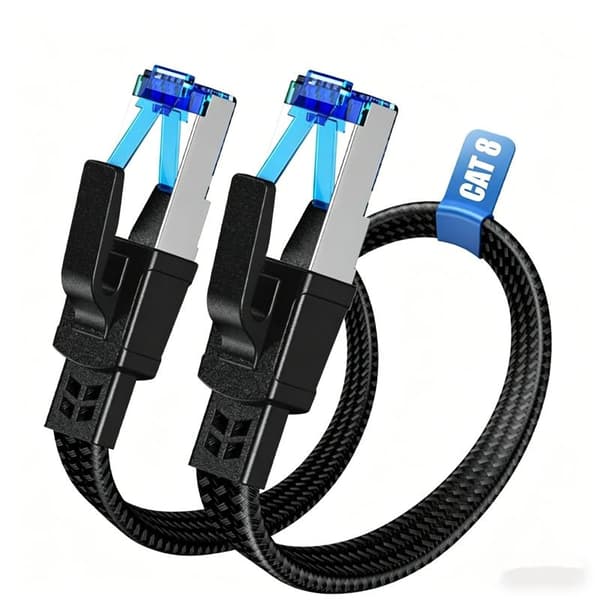 CAT8 Ethernet-kaapeli 40Gbps 2000MHz nopea RJ45-peli litteä 3M