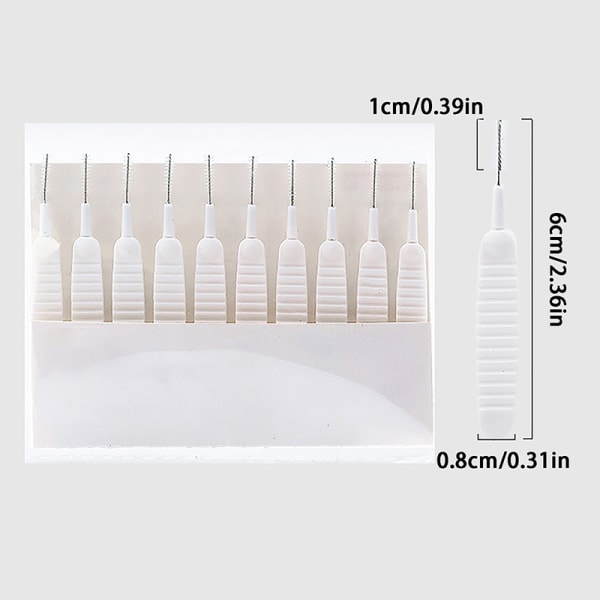 10 kpl Suihkupään puhdistusharja Nylon Small Hole Cleaner Reusa