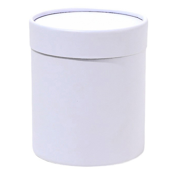 Blomstereske 12 cm rund papp gaveesker Bryllupsfest Rose F White