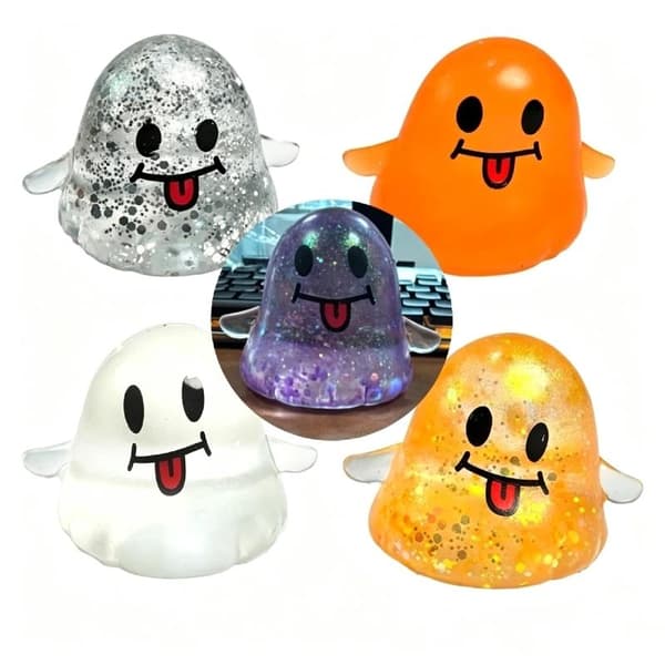 1 stk. e Halloween blødt Fidget-legetøj Langsomt rebound blødt klemmelegetøj A22