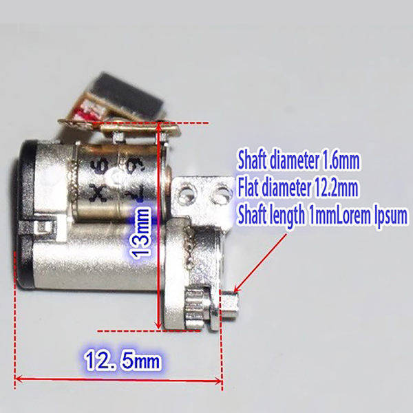 Mini 5 mm askelmoottori 1,6 mm akseli 1,2 mm D akseli 2-vaiheinen 4-johdin