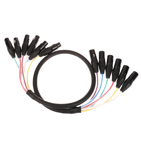 2 4 6 kanals 3-stifts XLR-kabel hane till hona Balanserad o förlängning C