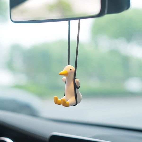 e Little Duck Car Pendant Dekoration Duck Swing Auto Rearview M