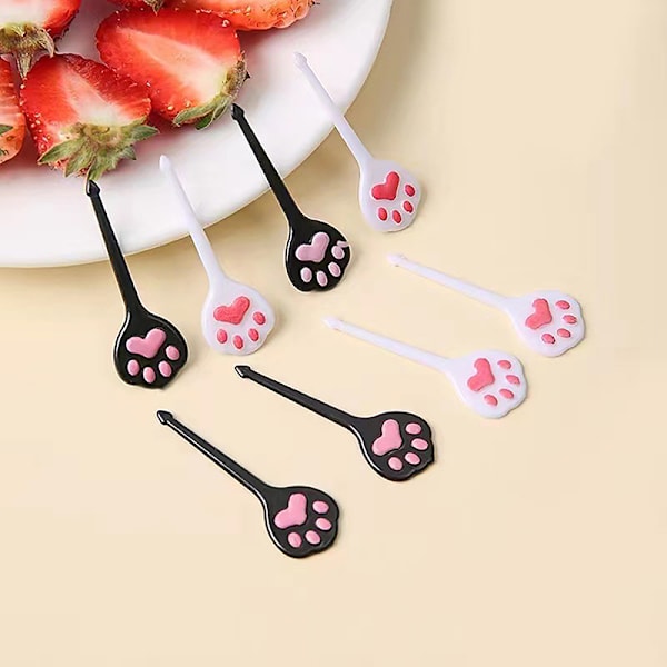 Tecknad djur Bento gaffel frukt plockar gafflar Lunchbox Tillbehör 10PCS