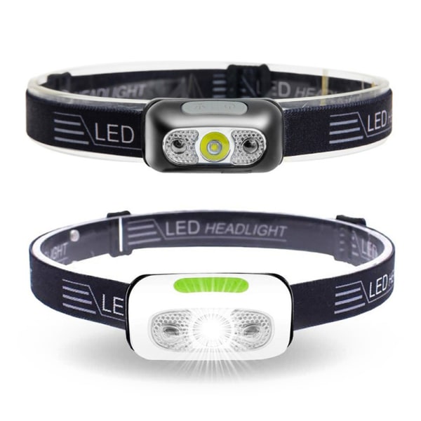 USB Uppladdningsbar Strålkastare Rörelsesensor Ljusstark LED Running Fis black