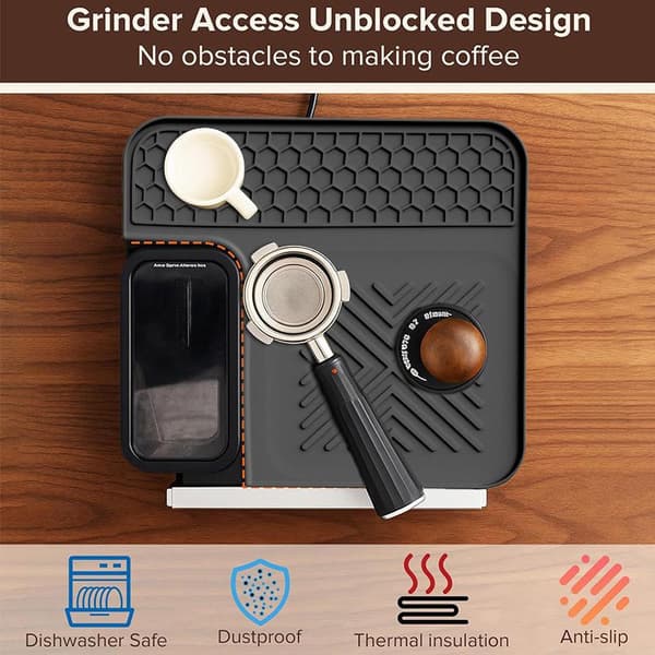 För ES601 Kaffemaskin Topplock Matta Kaffe Topp Skyddsdyna Black