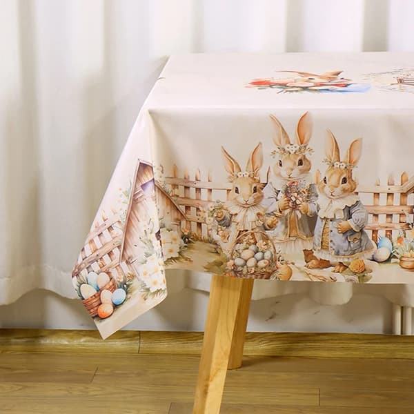 Påskhare Duk Semesterfest Dekoration Rektangulär/Ro B