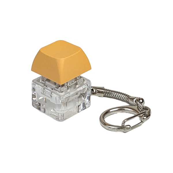 Merit +1 Muyu Decompression Keychain Keyboard Button Sormenpää Yellow