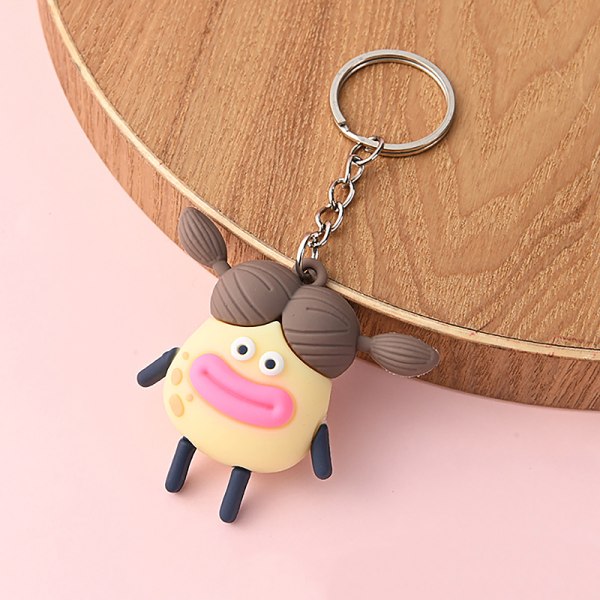 Kartoffel Buddy Key Chain Pendant Big Mouth Girl Fried Sausage Mou A1