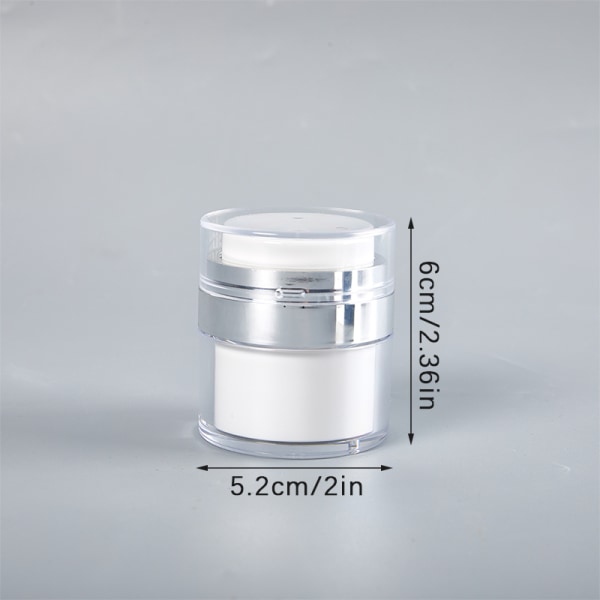 15/30/50 ml Vacuum Airless Pump Jars Kosmetiikkasäiliö 15ML