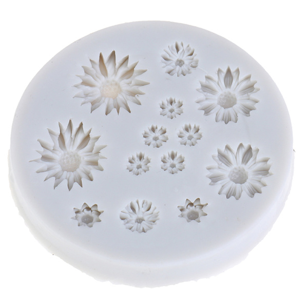 Daisy Molds Blomma Silikon Form Bröllopstårta också Gray