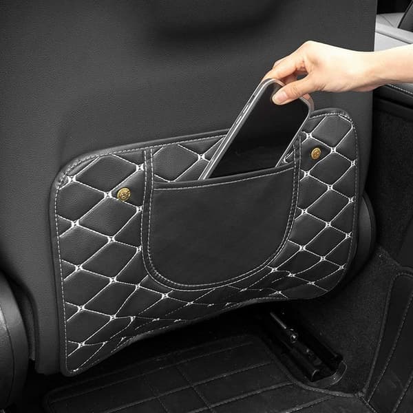 PU Läder Bil Anti-Spark Mattor Auto Sätesryggskydd A