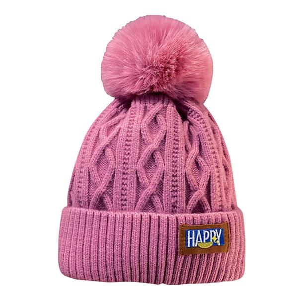 Vinterhue Ny fleeceforet varm uldhat n Style Beanie Hat Fa Light pink