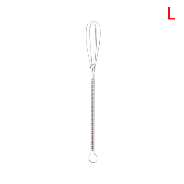 MINI Rustfrit stål Piskeris Æggepisk Pisk Manuel Ballon Wire Silver L