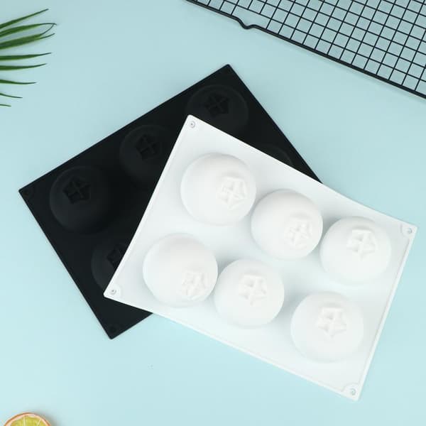 6-hulls blåbærmousse kakeform Fruktformet dessertform D White