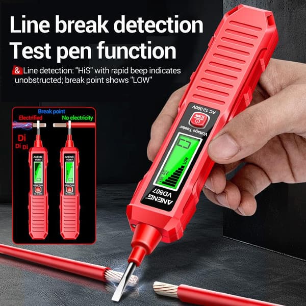 Smart induktionstesterpen AC 12-300V spændingstester NCV-sensor red