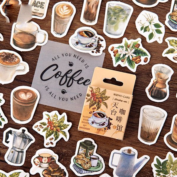 46 kpl Koristetarroja Scrapbooking Label Diary Paperi A