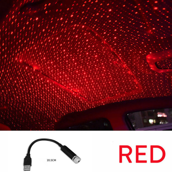 Romantisk LED Starry Sky Night Light 5V USB driven Galaxy Star Red