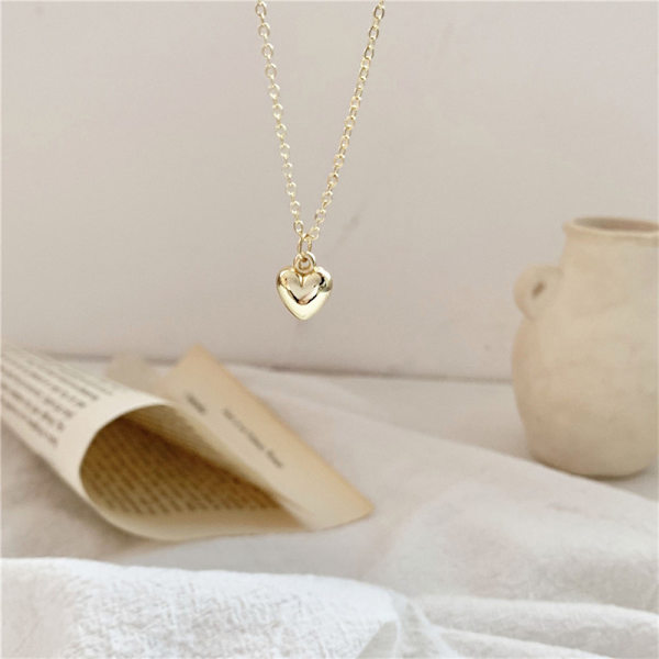 1 Stk Simple Heart Shape Halskæde New Fashion Sweater Chain Acc