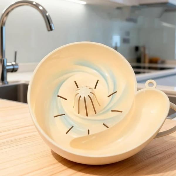 Spin Shape Automatisk Grönsakstvätt Hushållsfrukt Avlopp Ba Beige