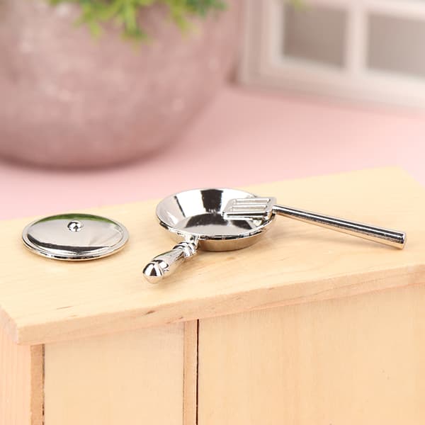 1/12 Dukkehus Mini Køkkengrej Model Dukkehus Køkken Pot Spa A2