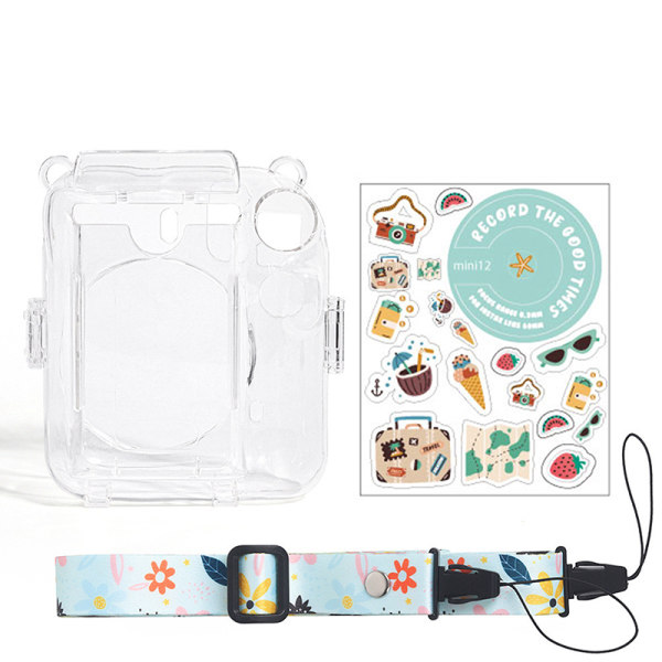 Til Fujifilm Instax Mini 12 Transparent kamerataske beskyttende Green