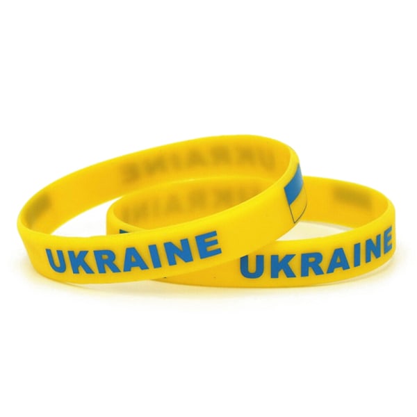 1PC Fodbold Ukraine Land National Flag Armbånd Sport Elasti C