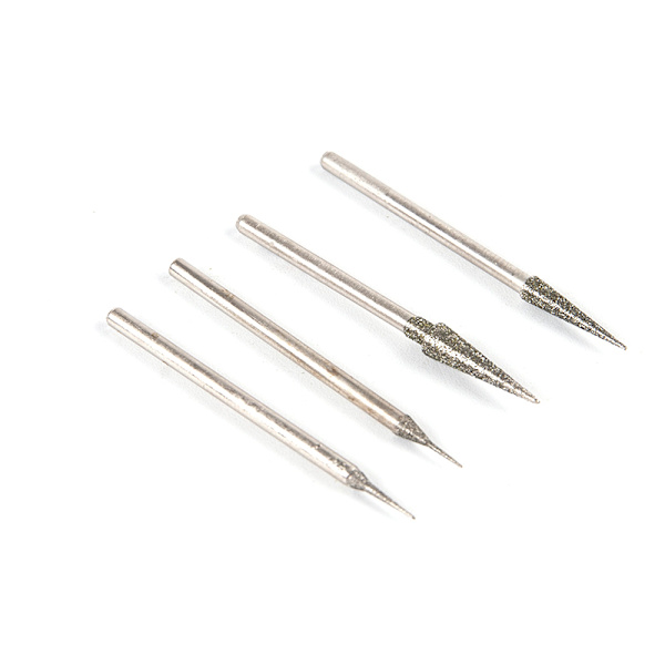 10 st 0,6 mm-4 mm diamantborrslipspets 2,35 mm skaft för 0.6mm