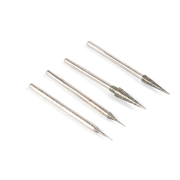 10 stk 0,6 mm-4 mm diamantgradslipepunkt 2,35 mm skaft for 0.6mm