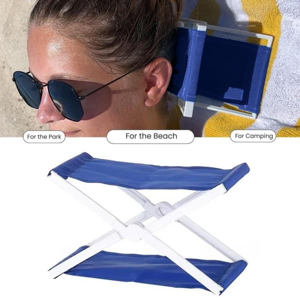 Vattentät Ergonomisk Nackstöd Hopfällbar Bärbar Campingkudde Blue