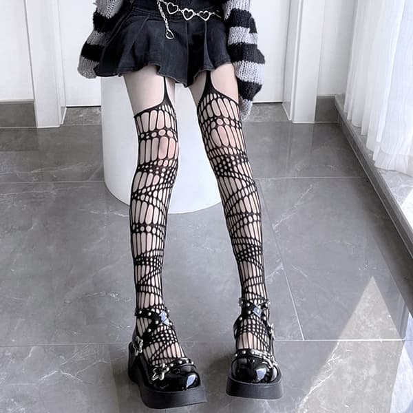 Hule nettstrømper Tights for kvinner Full Body Fishnet