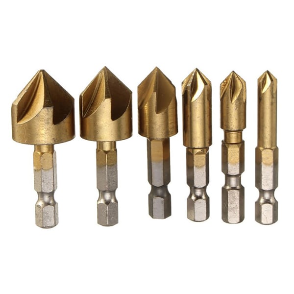 3 STK Countersink Boring Bit Set For Wood Metal Quick Chan 12mm 16mm 19mm