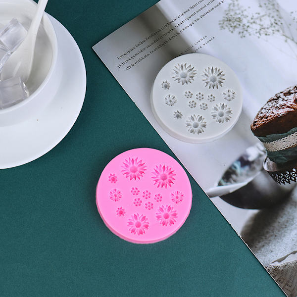 Daisy Molds Blomma Silikon Form Bröllopstårta också Gray