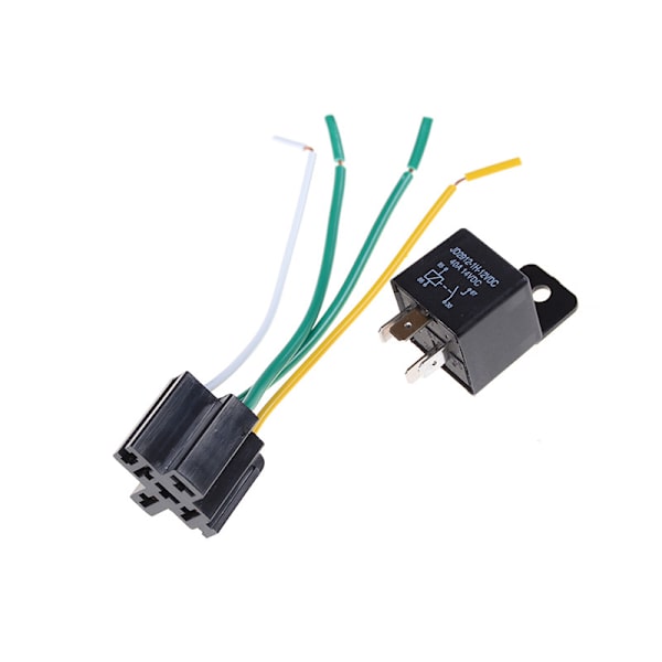 Bil Auto DC 12V Volt 40A Automotive 4 Pin 4 Ledare Relä & Socket