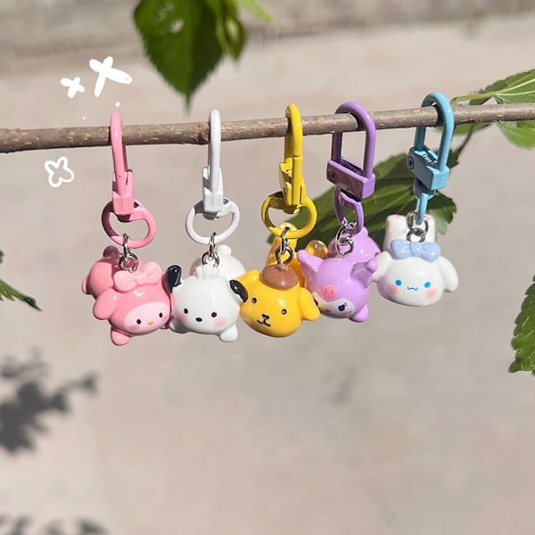 Kawaii nøglering Anime figur taske nøglering vedhæng pige fødselsdag C