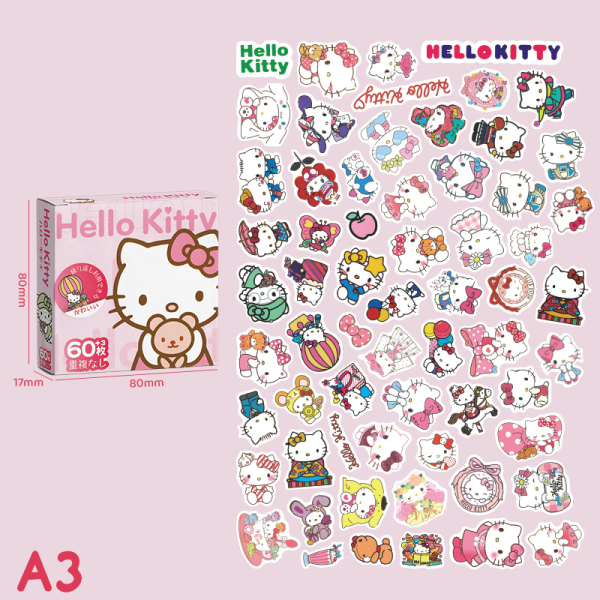 Cinnamoroll Sticker og Kuromi Pompompurin tegneserie bagasjebord A3