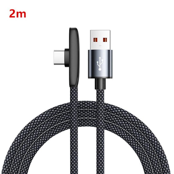 100W USB til Type C hurtiglading 90° albue datakabel PD USB C C