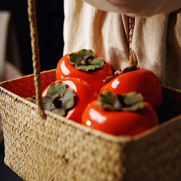 Persimmon teekannu kotitalouksien keraamiset maustesäiliöt, keramiikka J