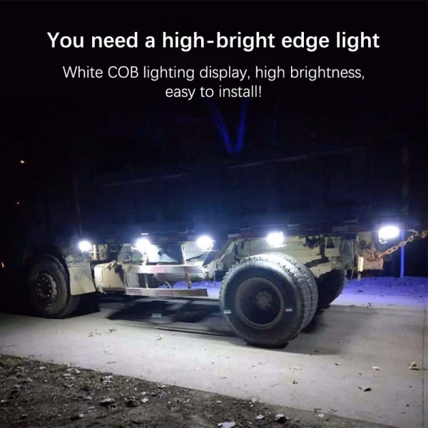 12V 24V Truck Blinklys Sidelys dekorasjon Signallampe LE White 12V