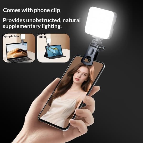 1 sæt professionel clip-on telefonringlys USB genopladelig A1