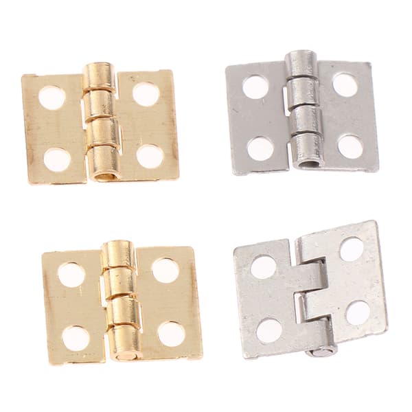 10 st Mässing Mini Dörr Gångjärn Simulering Vikning För 1/10 RC Craw White