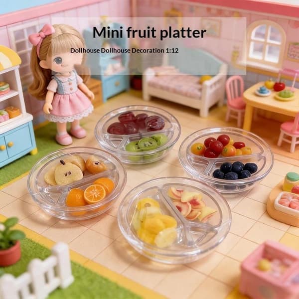 1 set 1:12 Skala Dockhus Simulering Mini Fruktfat Med A3