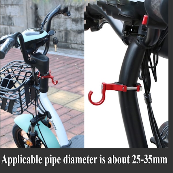 1-pack Cykelhängande väska Hook Claw Electric Scooter Framkrok f titanium color