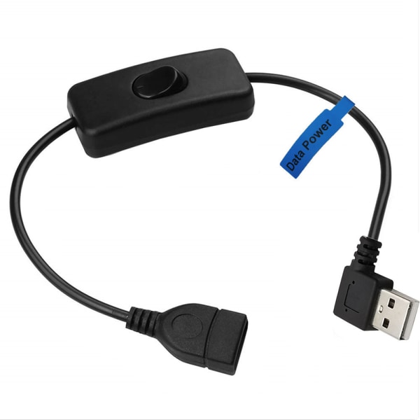 USB kaapeli uros-naaras On/Off-kytkimellä Data Power Extensio A7