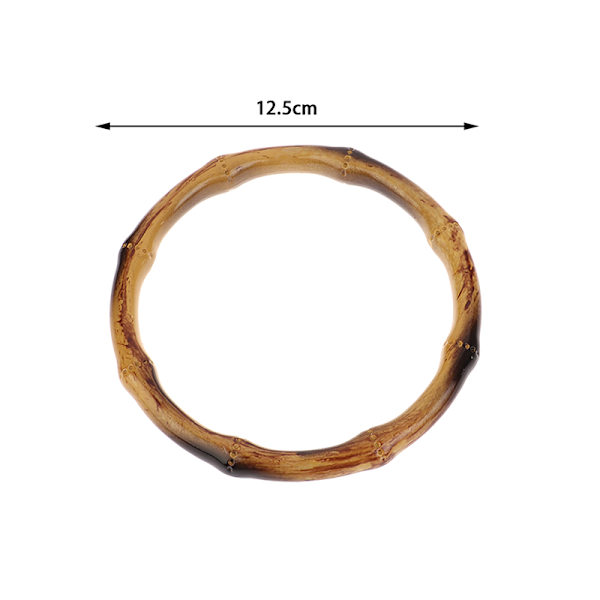 1 kpl bambu kukkaron kahvan kehyksen ripustin DIY Bamboo O Laukun kahva Ba S