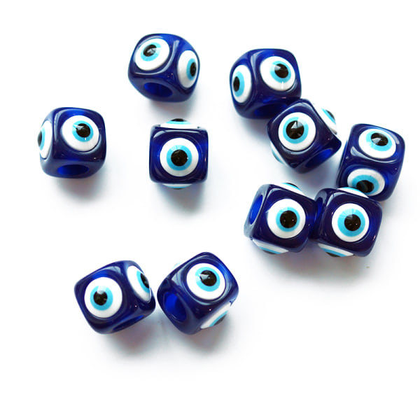 Høy kvalitet Blue Square Resin Eyes Charms DIY smykker Decorati