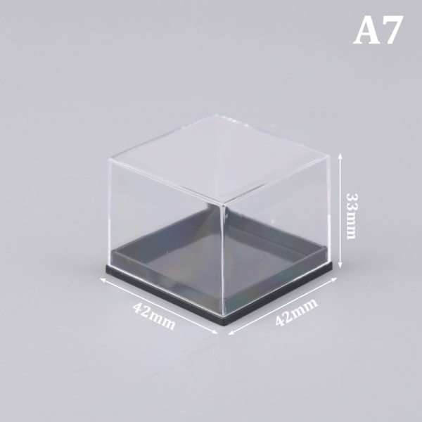 1 stk. Oppbevaringsbokslokk Gemstone Display Mynt Clear Container Spes A7