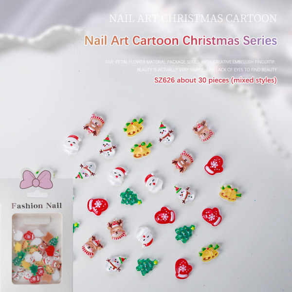 30 kpl 3D Christmas Nail Art Charm koristelu Sanrio Anime Nail SZ-626